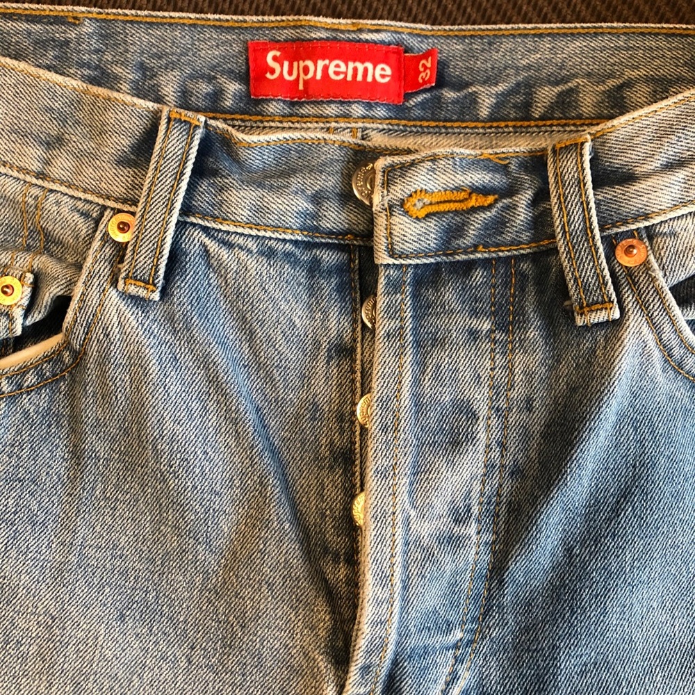 Supreme Stone Wash Jeans Slim Size 32